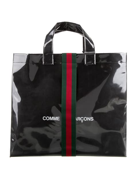 Gucci x Comme des Garcons Tote Bag Black in Plastic 